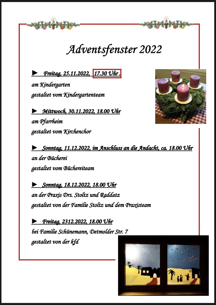 Fürstenauer Adventsfenster