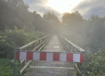 Pionierbrücke zwischen Fürstenau und Bödexen gesperrt