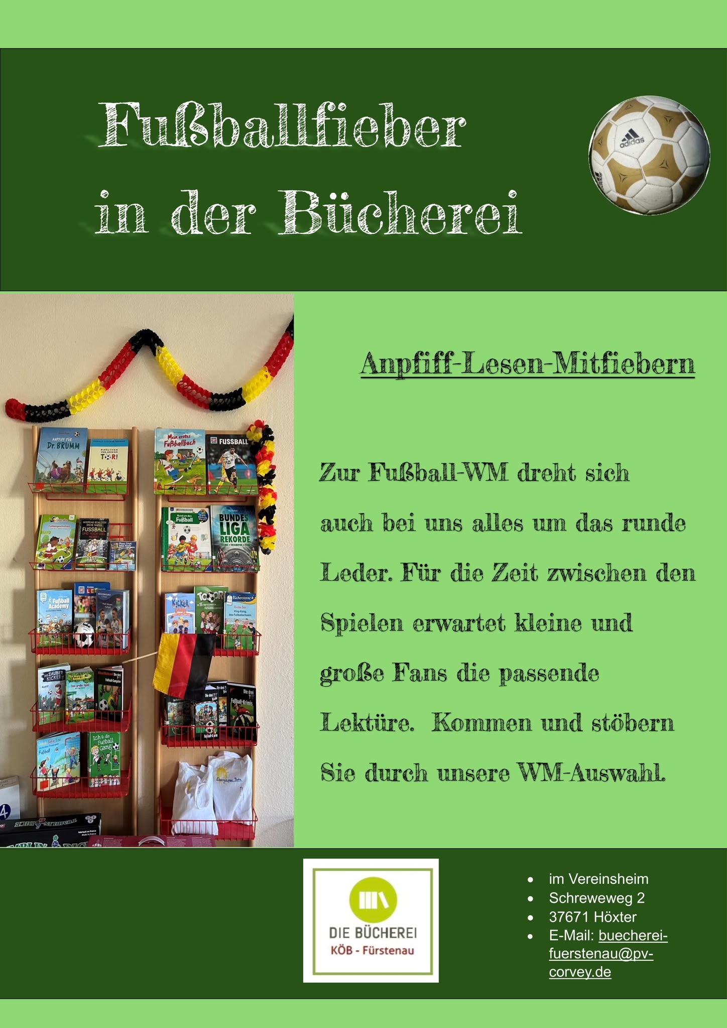 Bücherei Fußballfieber